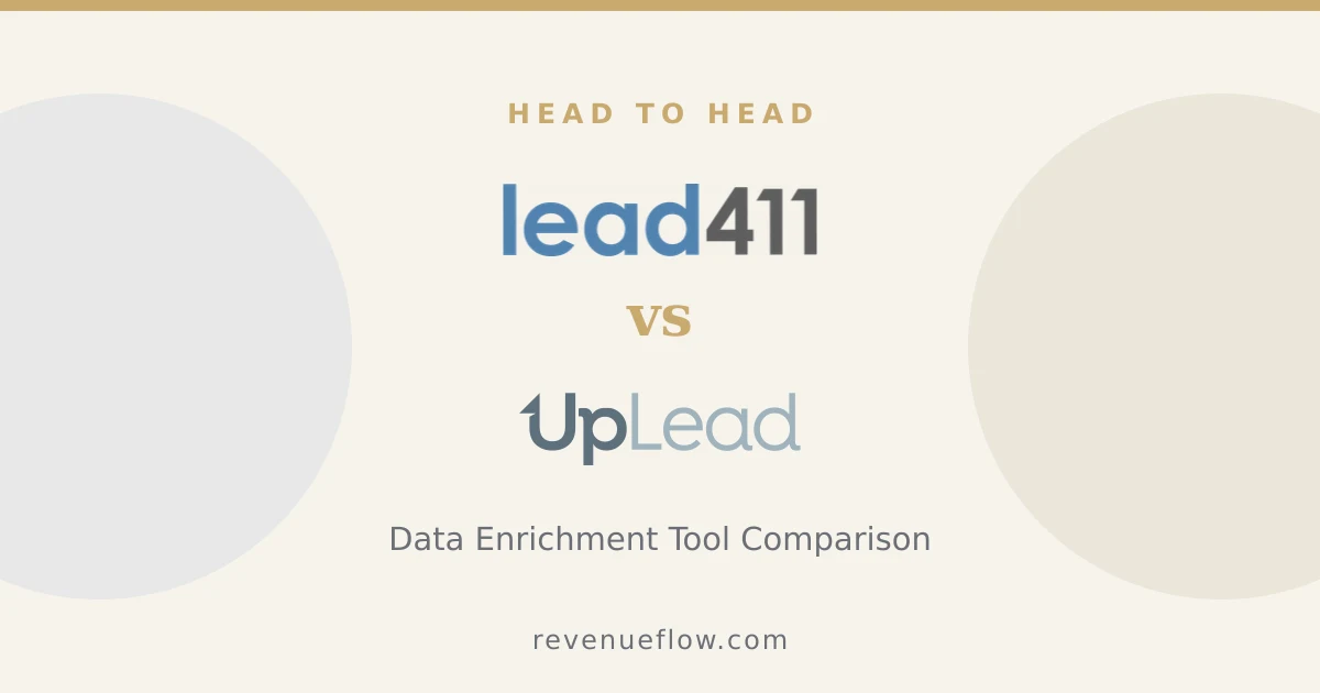 Branded cover: Lead411 vs UpLead: Data Enrichment Tool Comparison