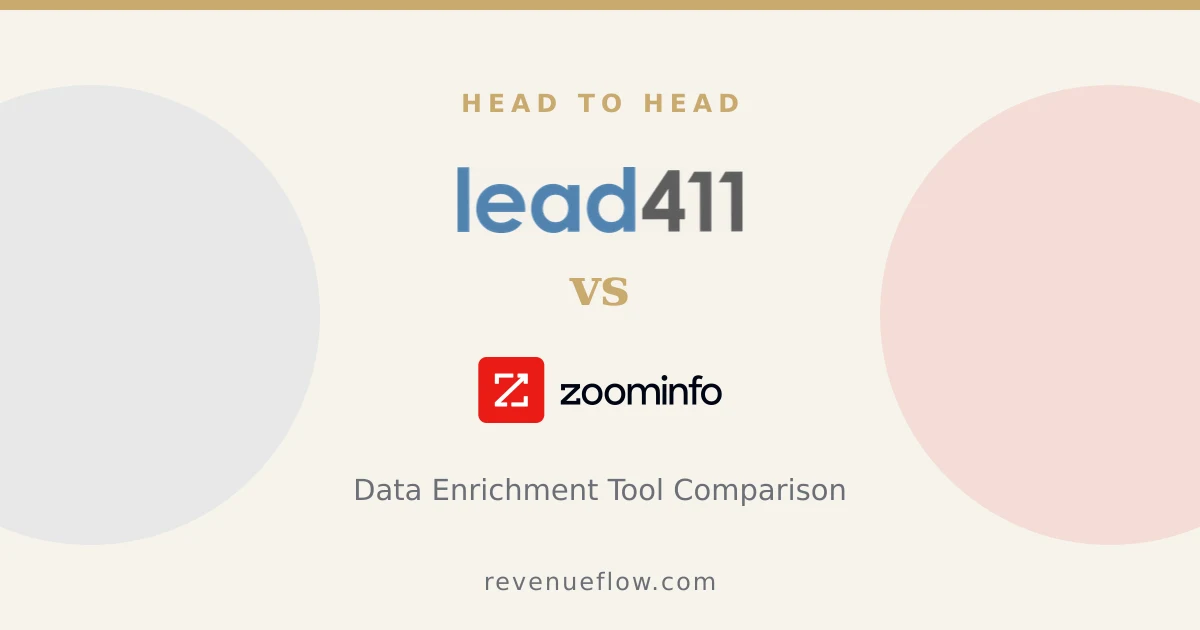 Branded cover: Lead411 vs ZoomInfo: Data Enrichment Tool Comparison