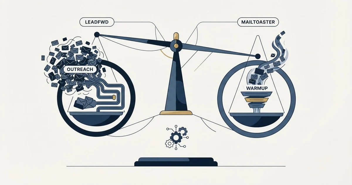 Editorial illustration for Leadfwd vs MailToaster