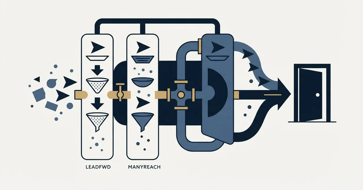Editorial illustration for Leadfwd vs Manyreach