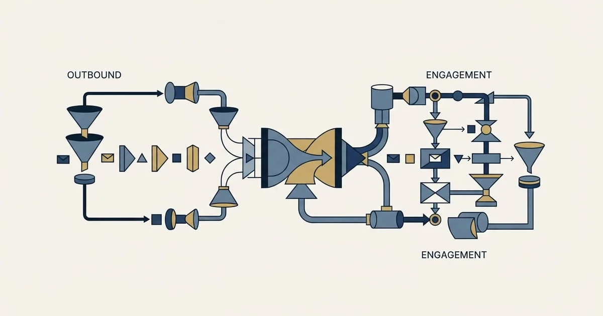 Editorial illustration for Leadfwd vs Salesflow