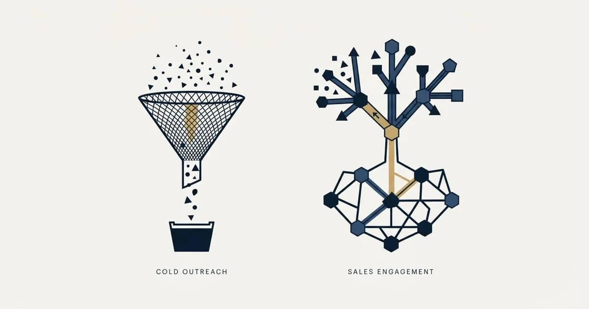 Editorial illustration for Leadfwd vs Salesloft