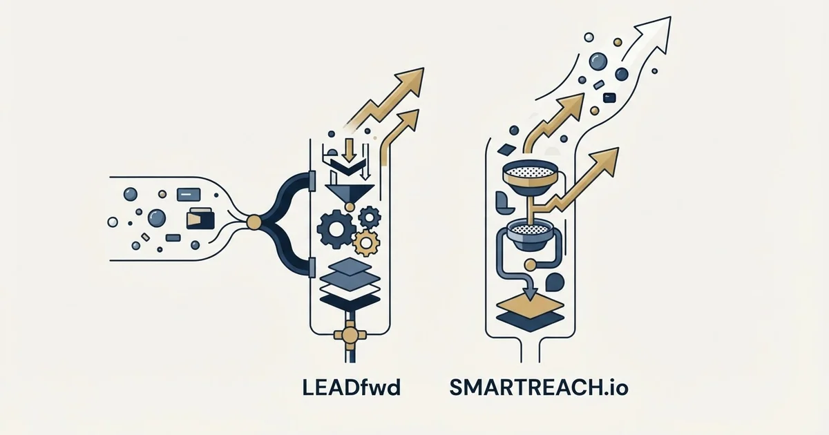 Editorial illustration for Leadfwd vs SmartReach.io
