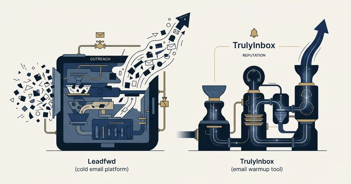 Editorial illustration for Leadfwd vs TrulyInbox