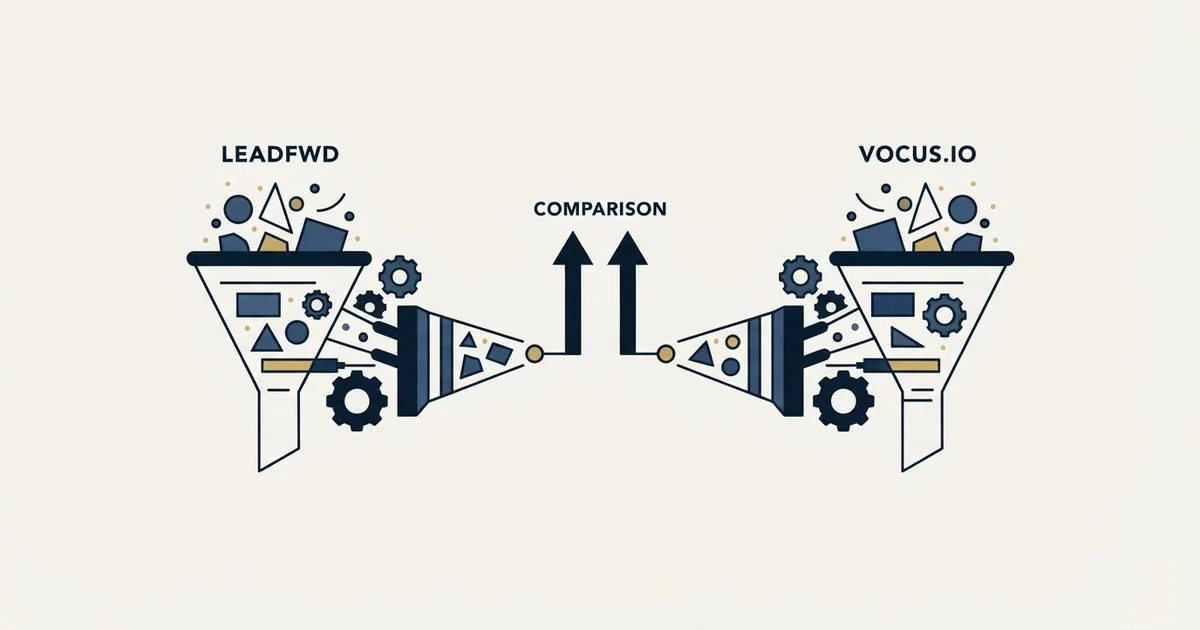 Editorial illustration for Leadfwd vs Vocus.io