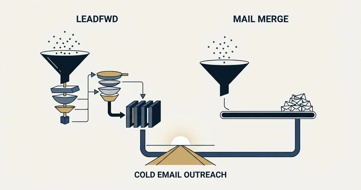 Editorial illustration for Leadfwd vs Yet Another Mail Merge