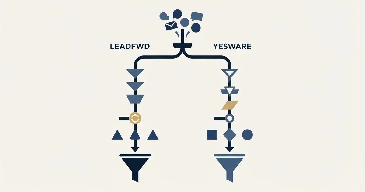 Editorial illustration for Leadfwd vs Yesware