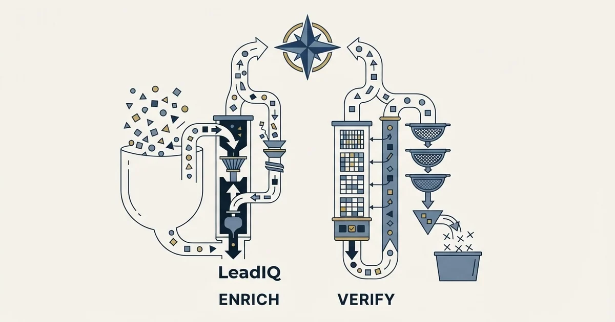 Editorial illustration for LeadIQ vs MillionVerifier