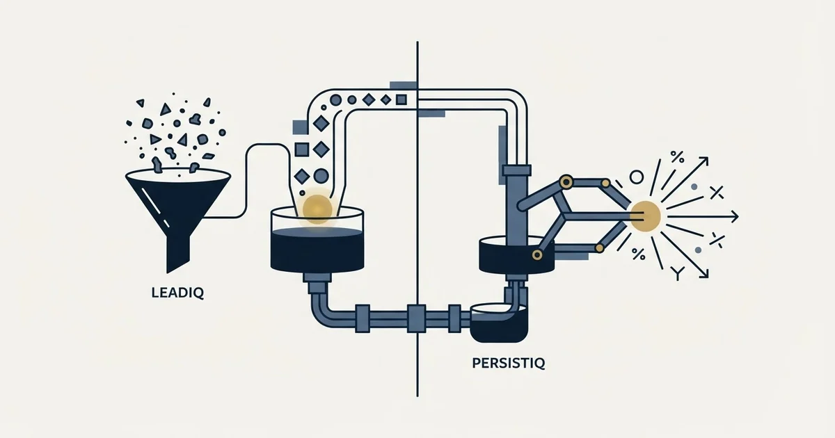 Editorial illustration for LeadIQ vs PersistIQ
