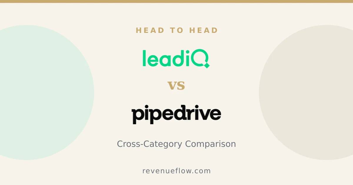Branded cover: LeadIQ vs Pipedrive: Cross-Category Comparison