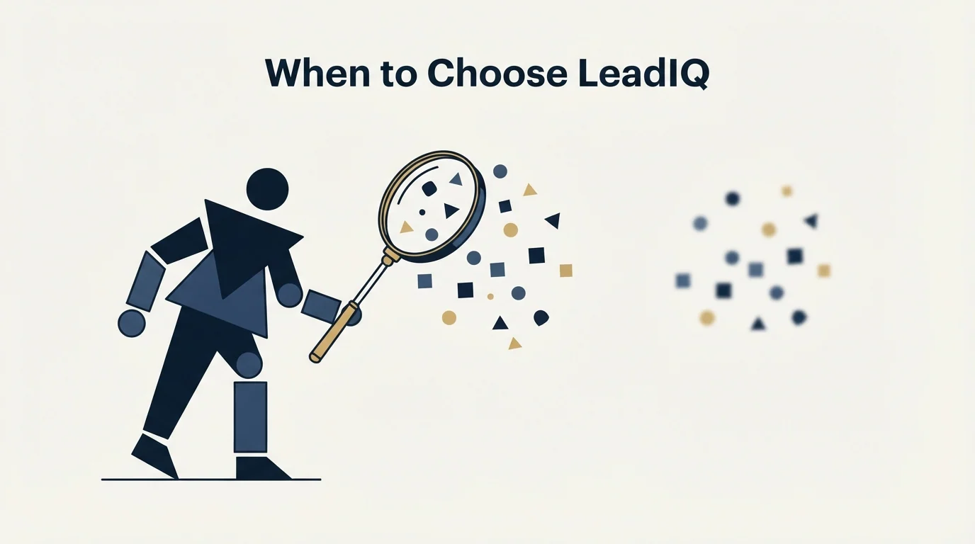 Section illustration: When to Choose LeadIQ