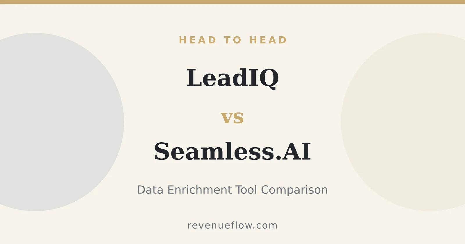 Branded cover: LeadIQ vs Seamless.AI: Data Enrichment Tool Comparison