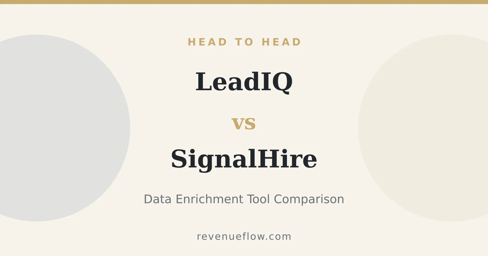 Branded cover: LeadIQ vs SignalHire: Data Enrichment Tool Comparison