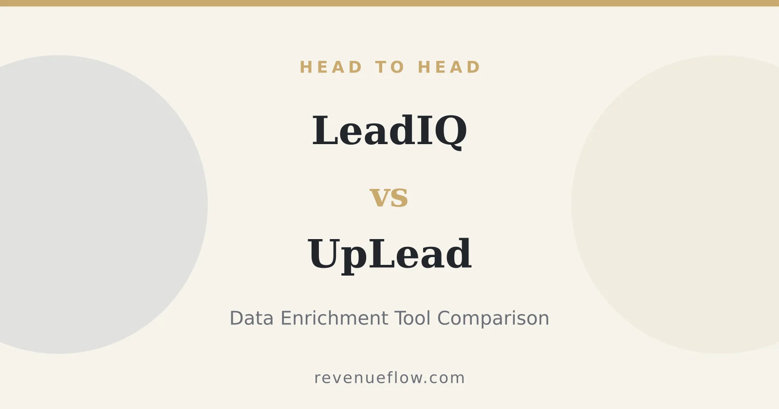 Branded cover: LeadIQ vs UpLead: Data Enrichment Tool Comparison