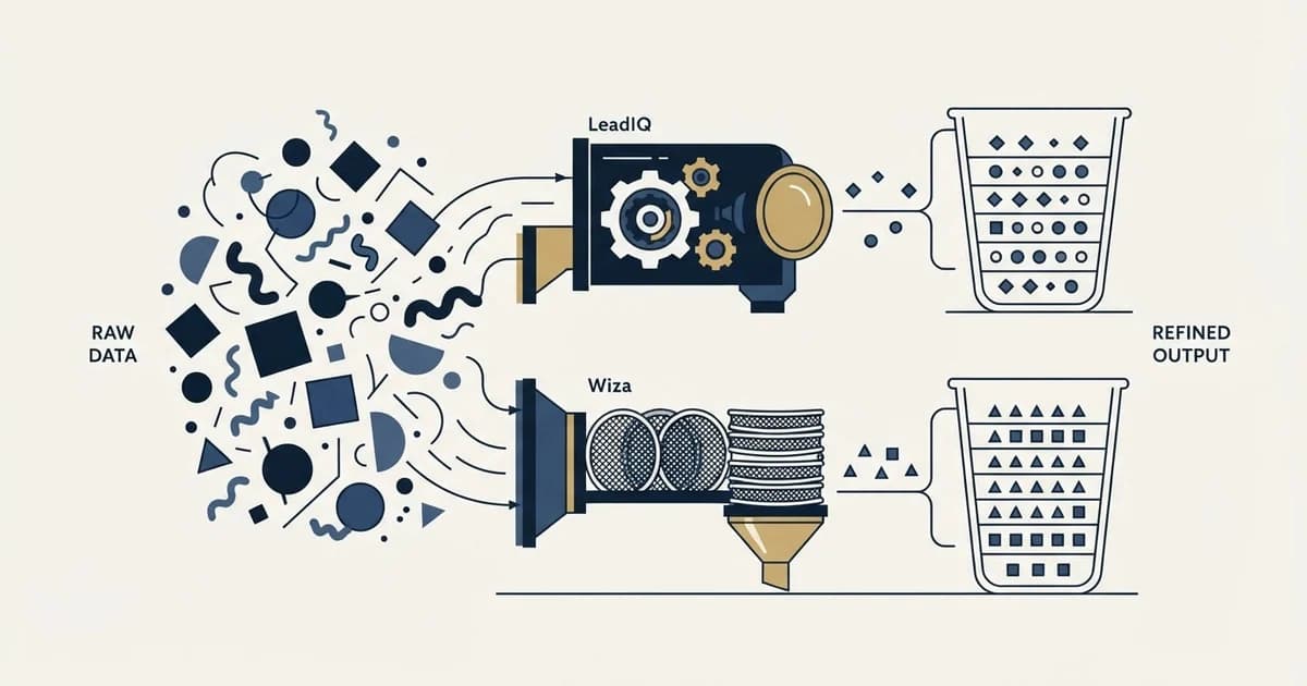 Editorial illustration for LeadIQ vs Wiza