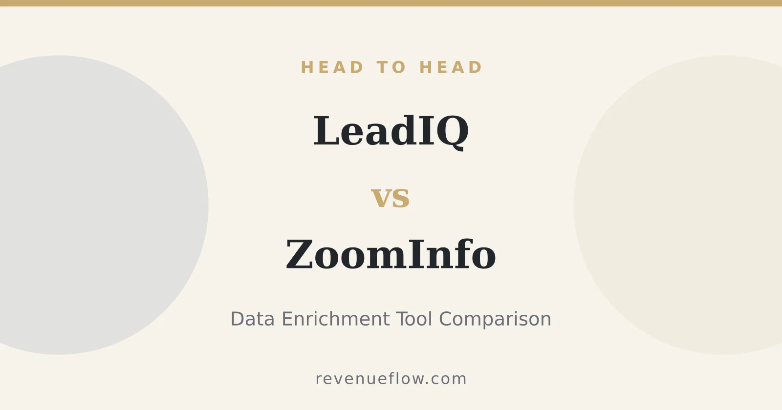 Branded cover: LeadIQ vs ZoomInfo: Data Enrichment Tool Comparison