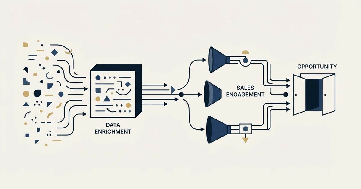 Editorial illustration for LeadMagic vs Meet Alfred