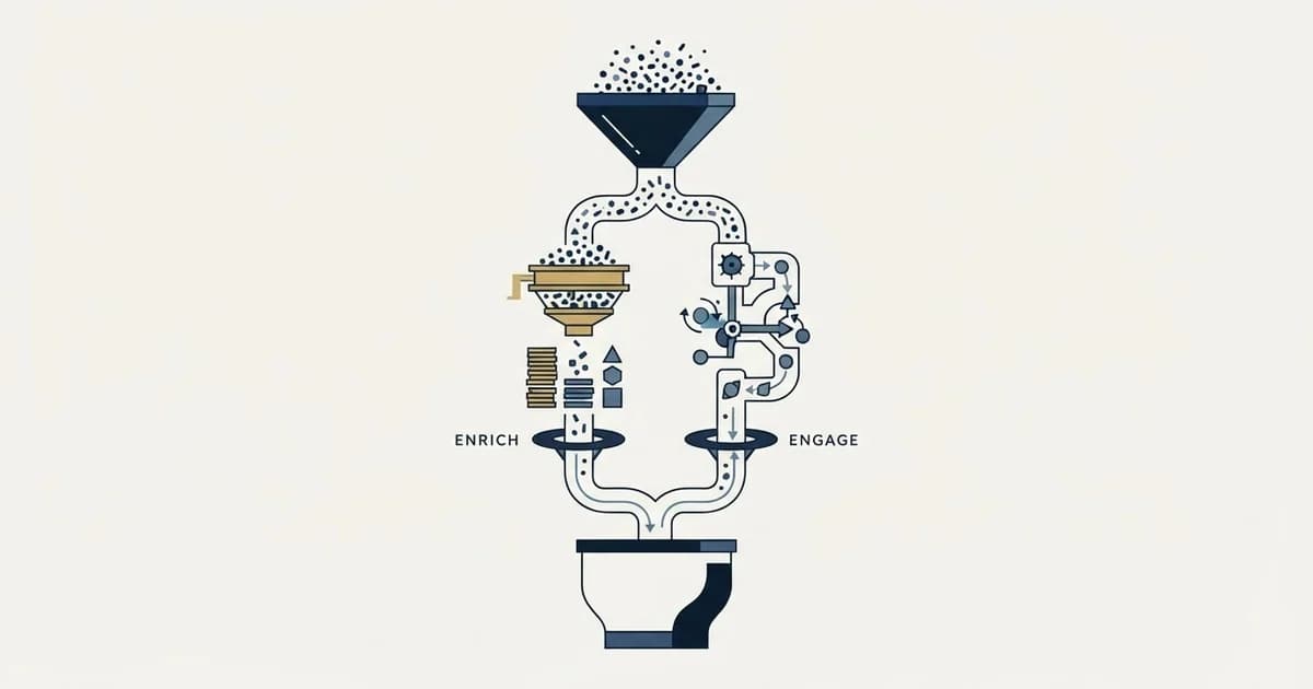 Editorial illustration for LeadMagic vs Revenue.io