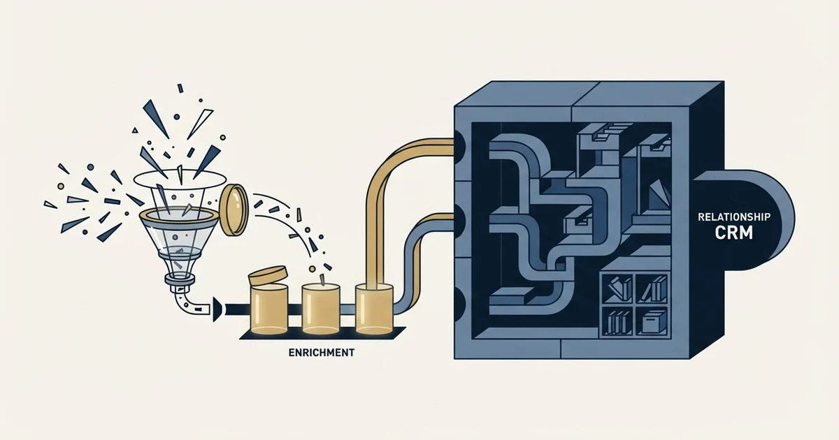 Editorial illustration for LeadMagic vs Salesforce