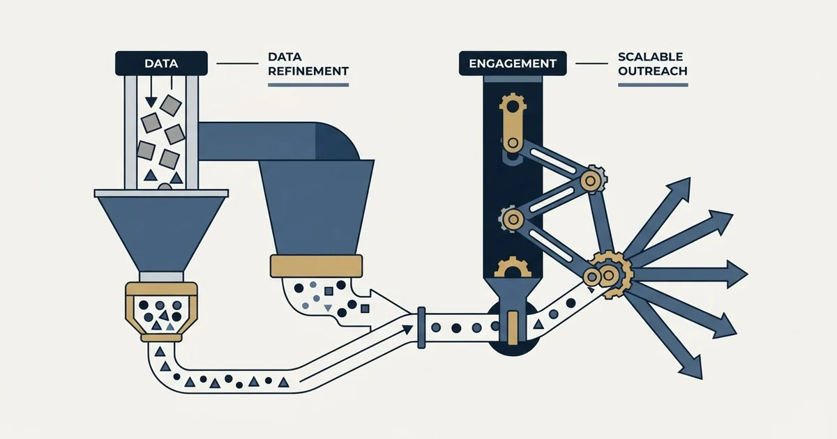 Editorial illustration for LeadMagic vs Salesloft