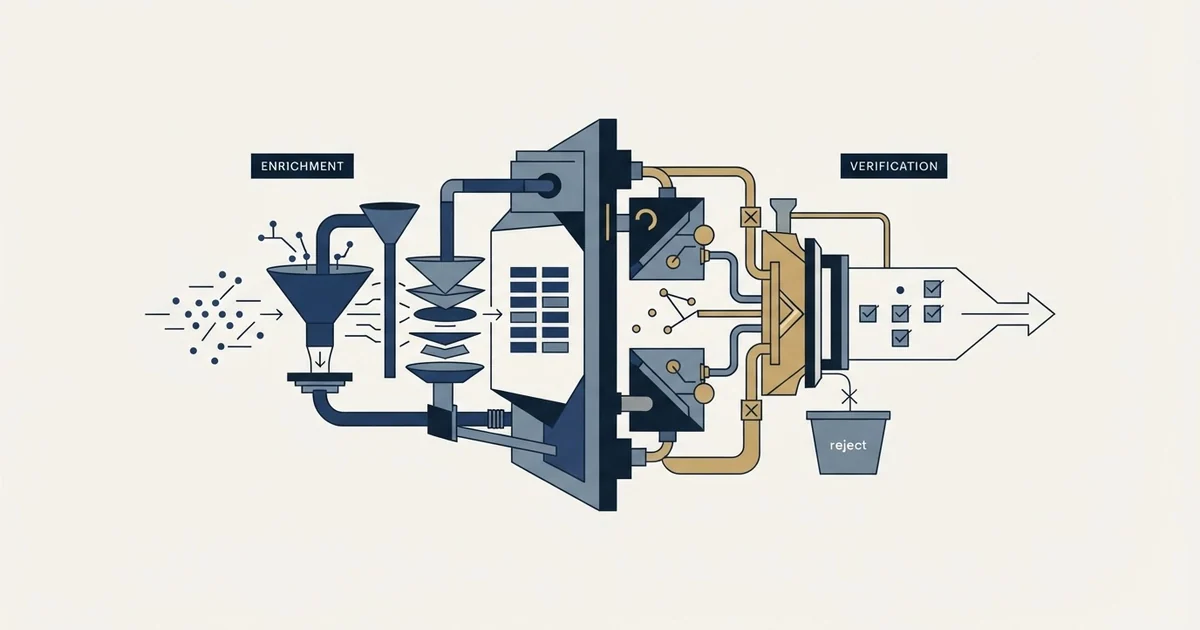Editorial illustration for LeadMagic vs Verifalia