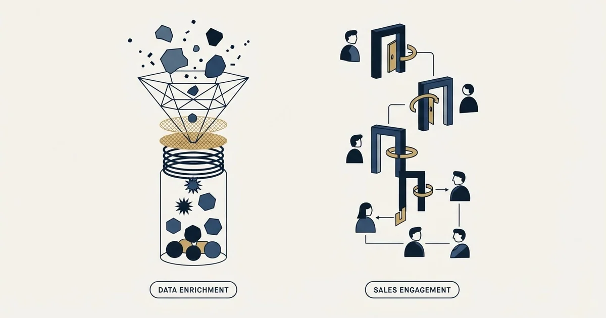 Editorial illustration for LeadMagic vs We-Connect