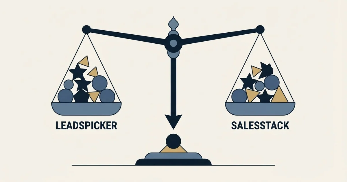 Editorial illustration for Leadspicker vs SalesStack