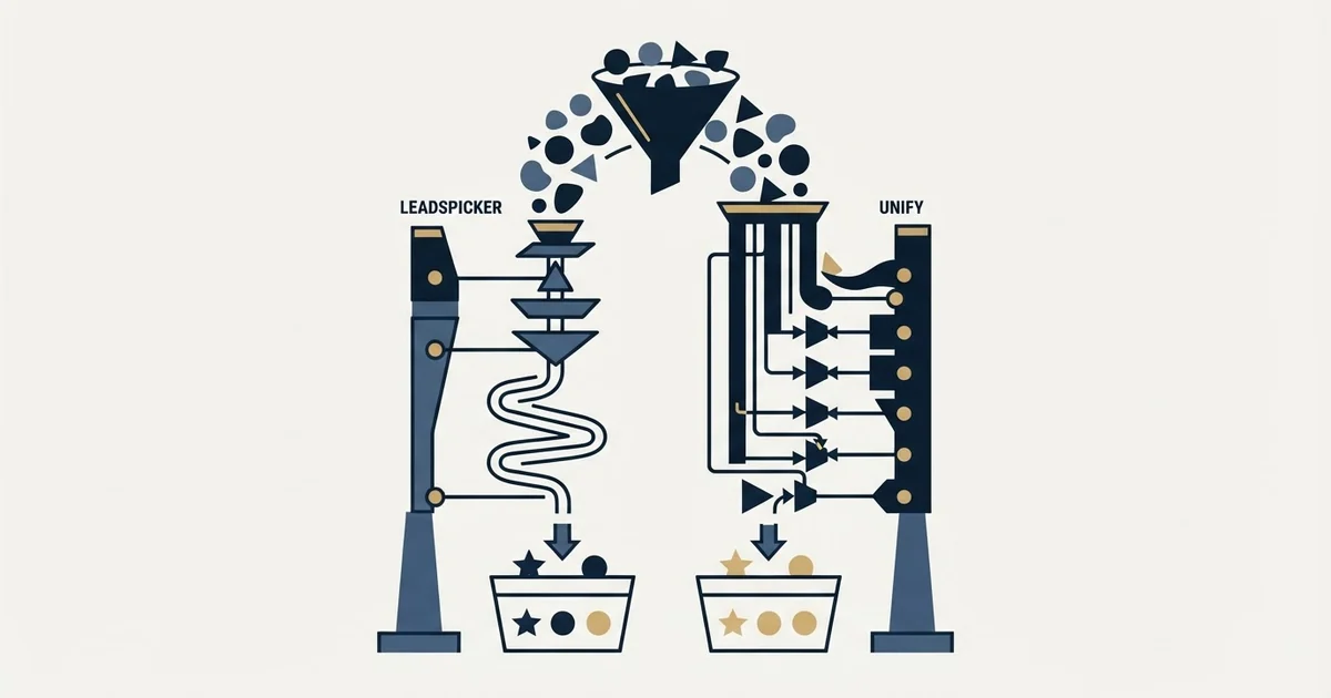 Editorial illustration for Leadspicker vs Unify