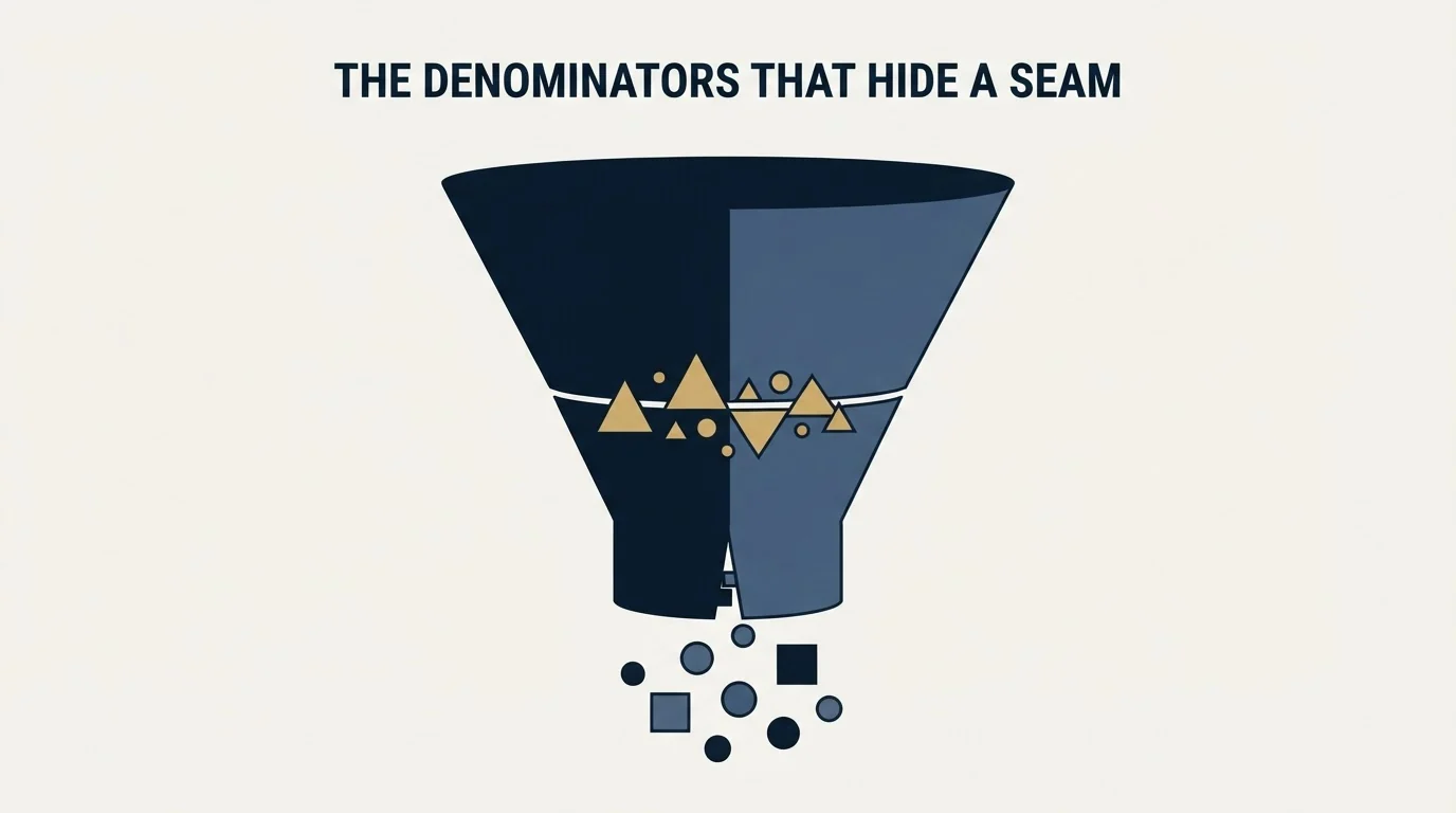 Section illustration: The denominators that hide a seam
