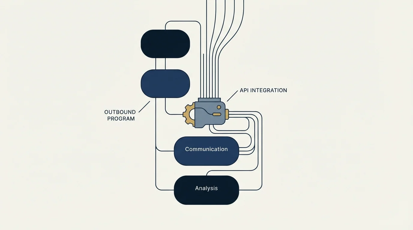 Section illustration: Where an API fits an outbound programme