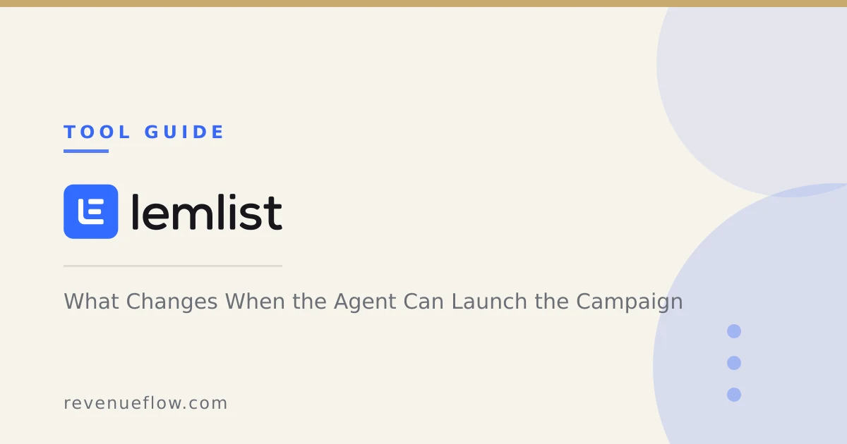 Branded cover: The lemlist MCP Server: What Changes When the Agent Can Launch the Campaign