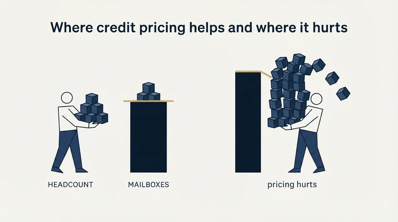 Section illustration: Where credit pricing helps and where it hurts