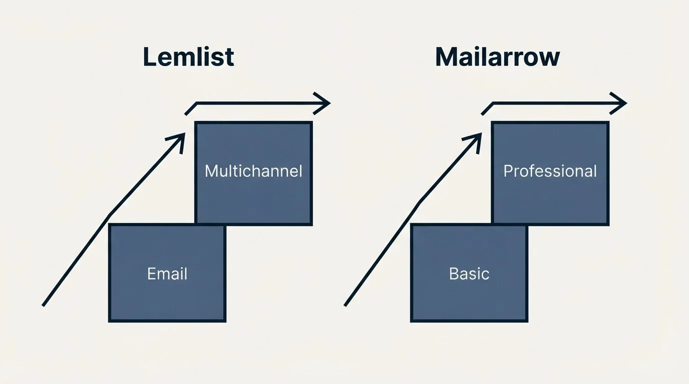 Pricing ladder: Pricing Comparison (Lemlist, Mailarrow, Email, Basic)