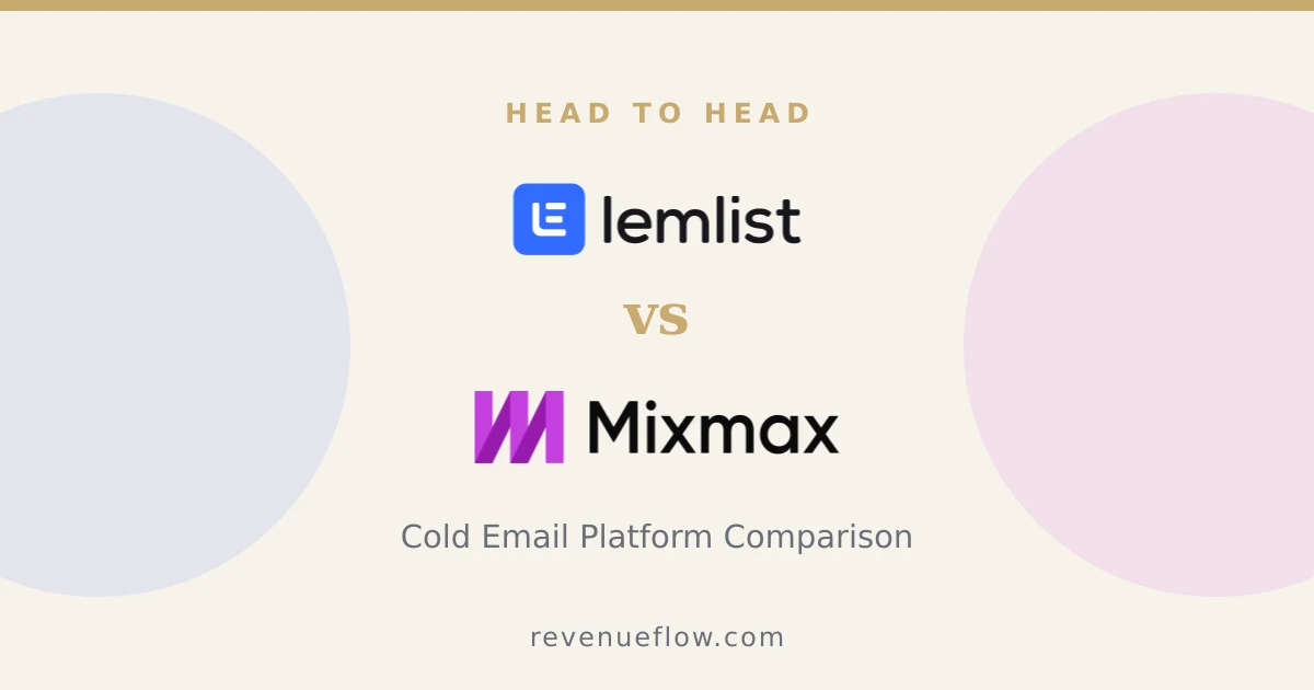 Branded cover: Lemlist vs Mixmax: Cold Email Platform Comparison