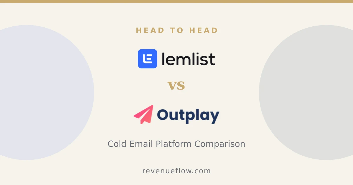 Branded cover: Lemlist vs Outplay: Cold Email Platform Comparison