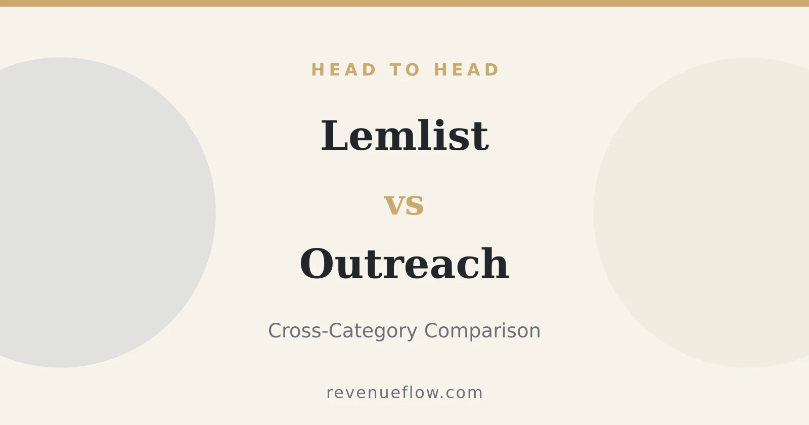 Branded cover: Lemlist vs Outreach: Cross-Category Comparison
