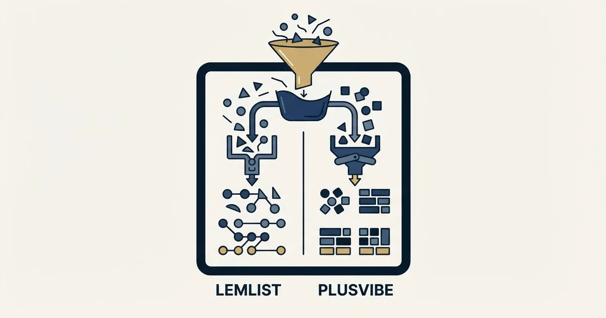 Editorial illustration for Lemlist vs PlusVibe