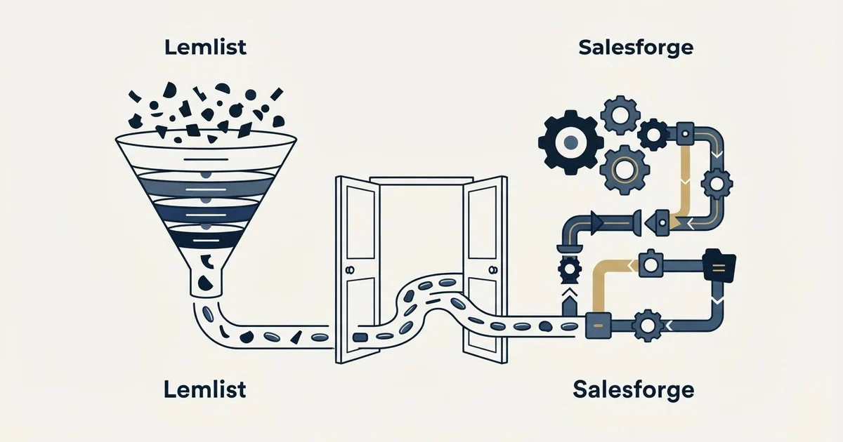 Editorial illustration for Lemlist vs Salesforge