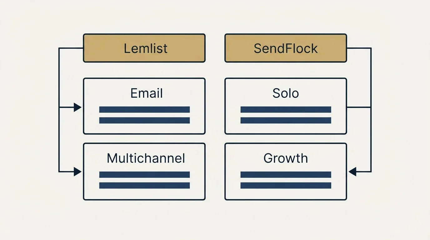 Pricing table: Pricing Comparison (Lemlist, SendFlock, Email, Solo)