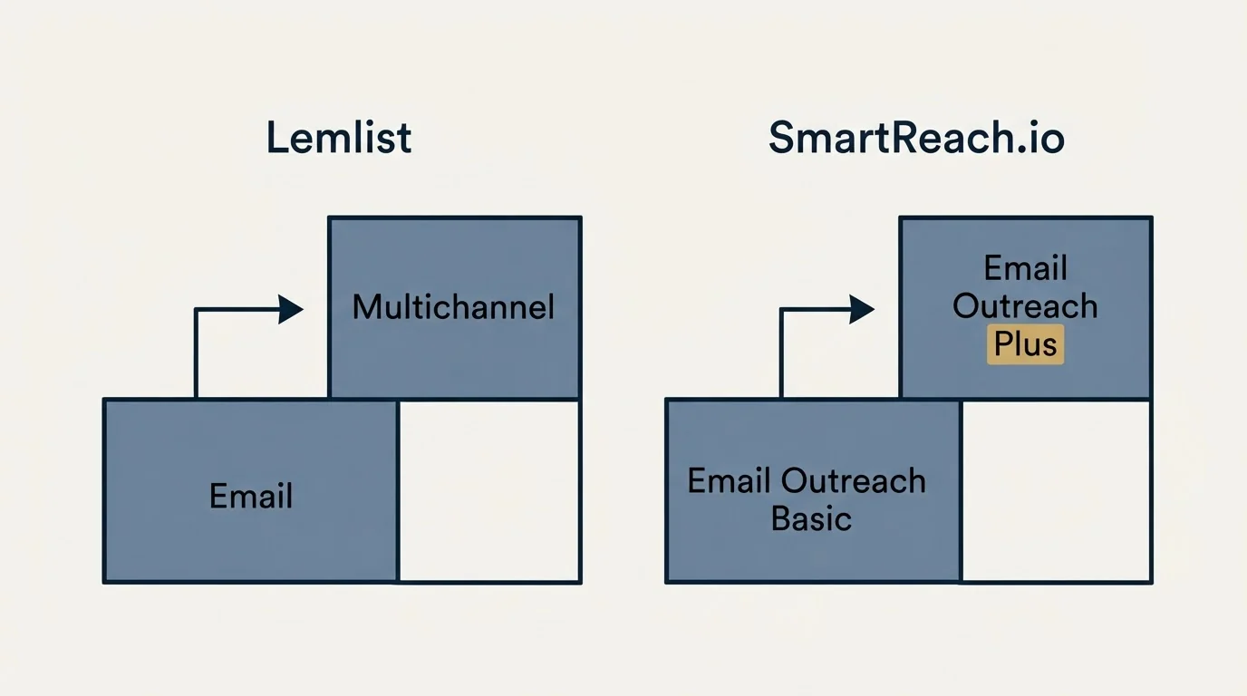 Pricing ladder: Pricing Comparison (Lemlist, SmartReach.io, Email, Email Outreach Basic)