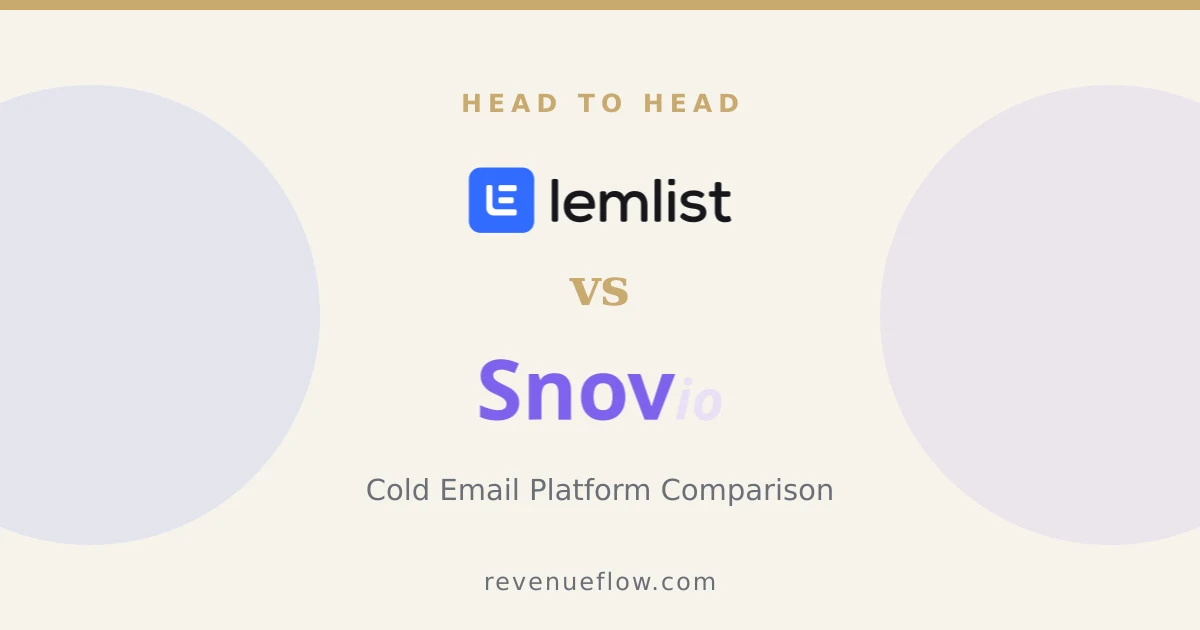 Branded cover: Lemlist vs Snov.io: Cold Email Platform Comparison
