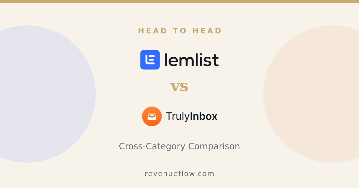 Branded cover: Lemlist vs TrulyInbox: Cross-Category Comparison