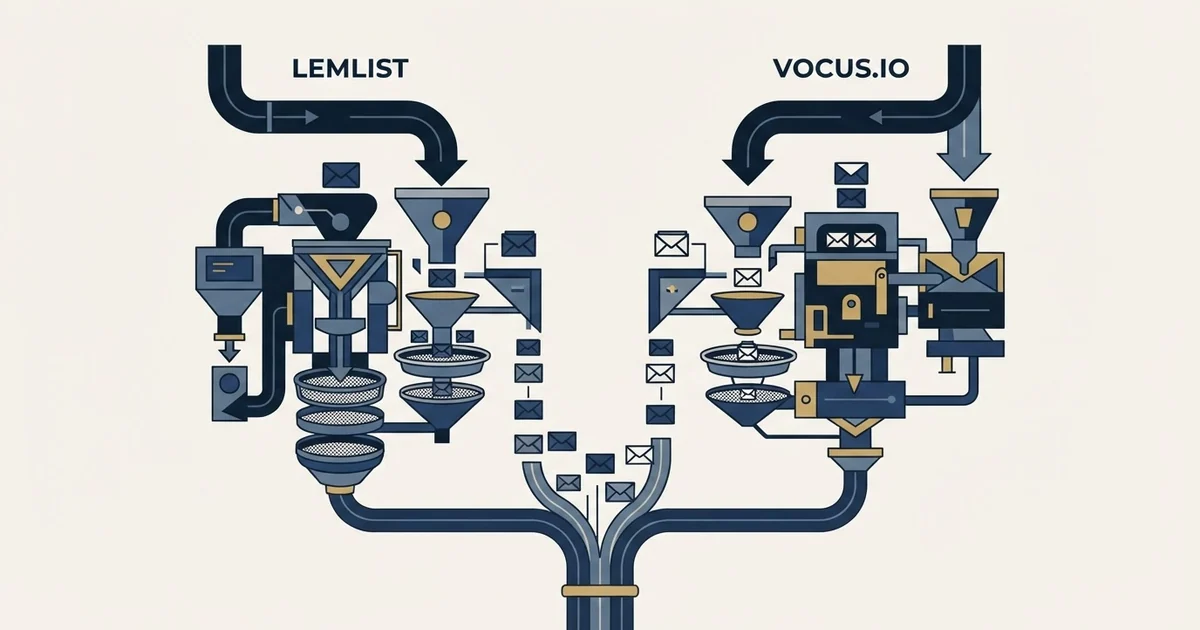 Editorial illustration for Lemlist vs Vocus.io