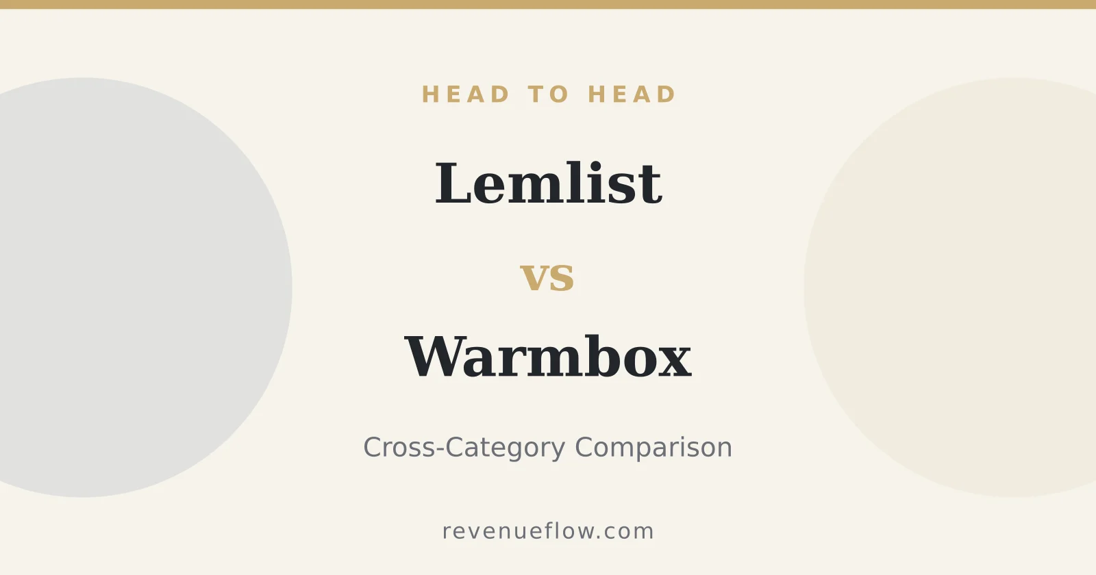 Branded cover: Lemlist vs Warmbox: Cross-Category Comparison