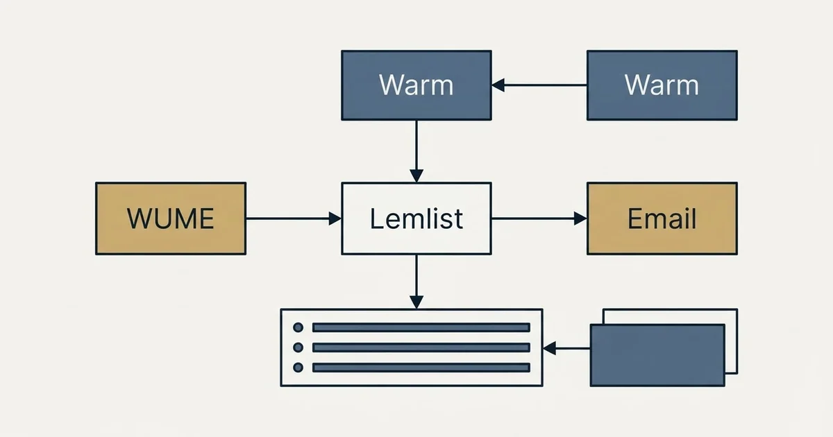 Schematic: Lemlist vs WUME (Warm Up My Email) (Lemlist, WUME, Warm, Email)