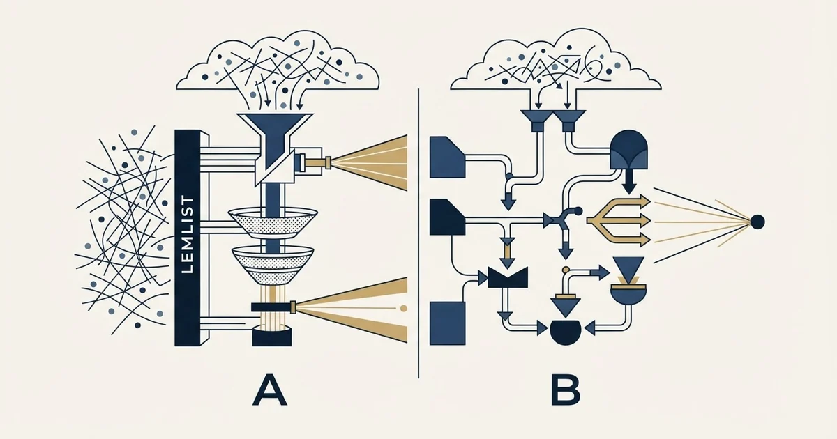 Editorial illustration for Lemlist vs Zeliq
