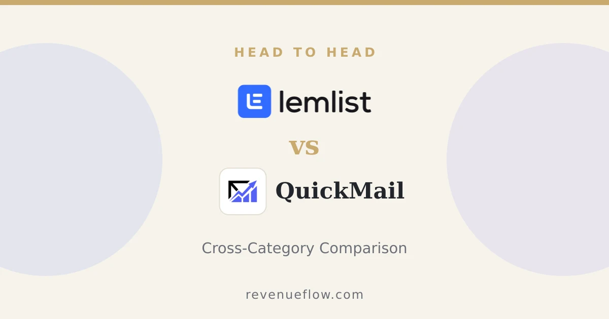 Branded cover: Lemwarm vs QuickMail: Cross-Category Comparison