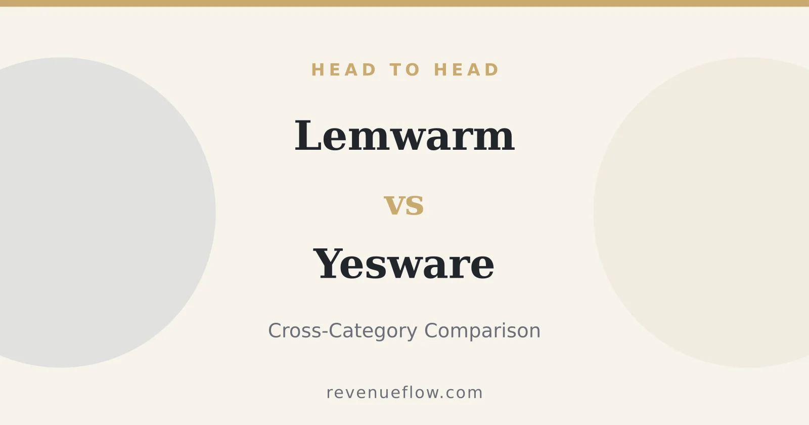 Branded cover: Lemwarm vs Yesware: Cross-Category Comparison