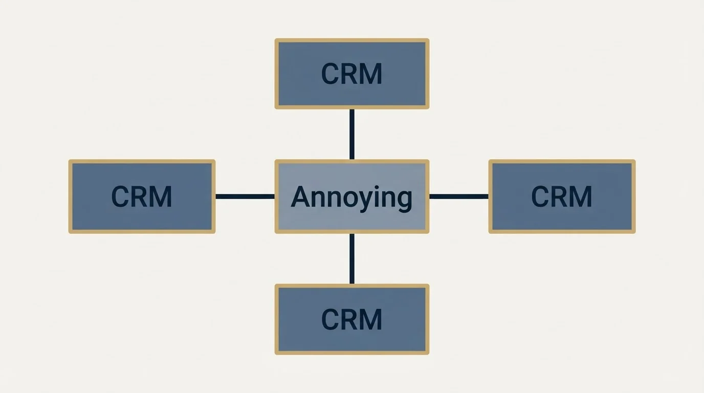 Schematic: What an outbound team should weight at nothing (Annoying, CRM)