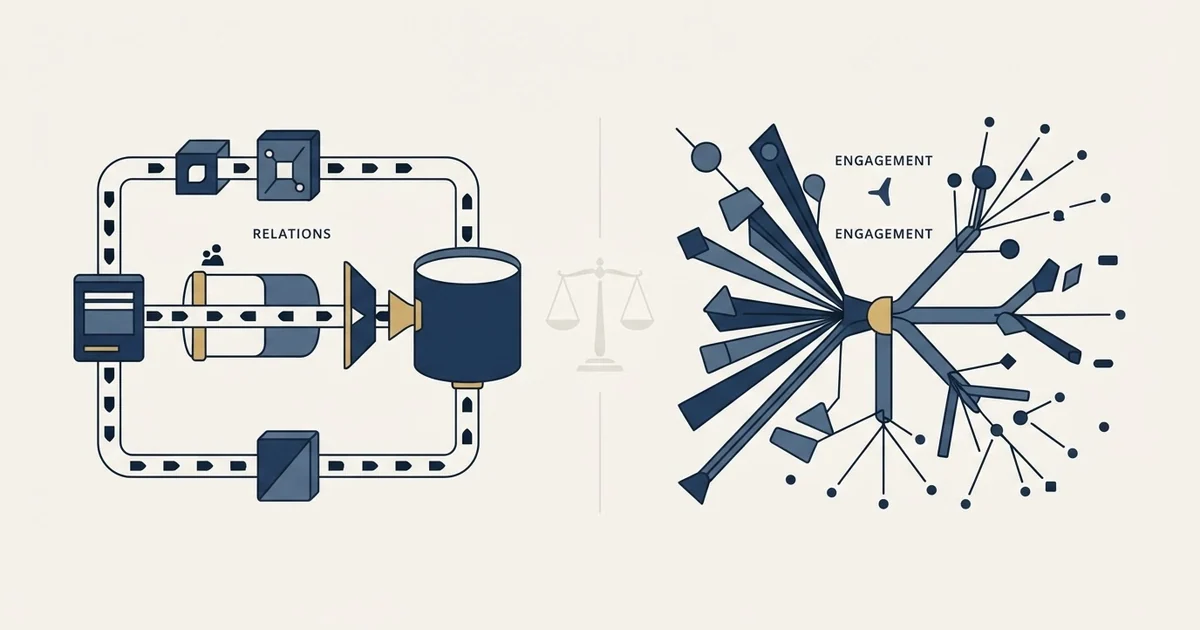 Editorial illustration for Less Annoying CRM vs Meet Alfred